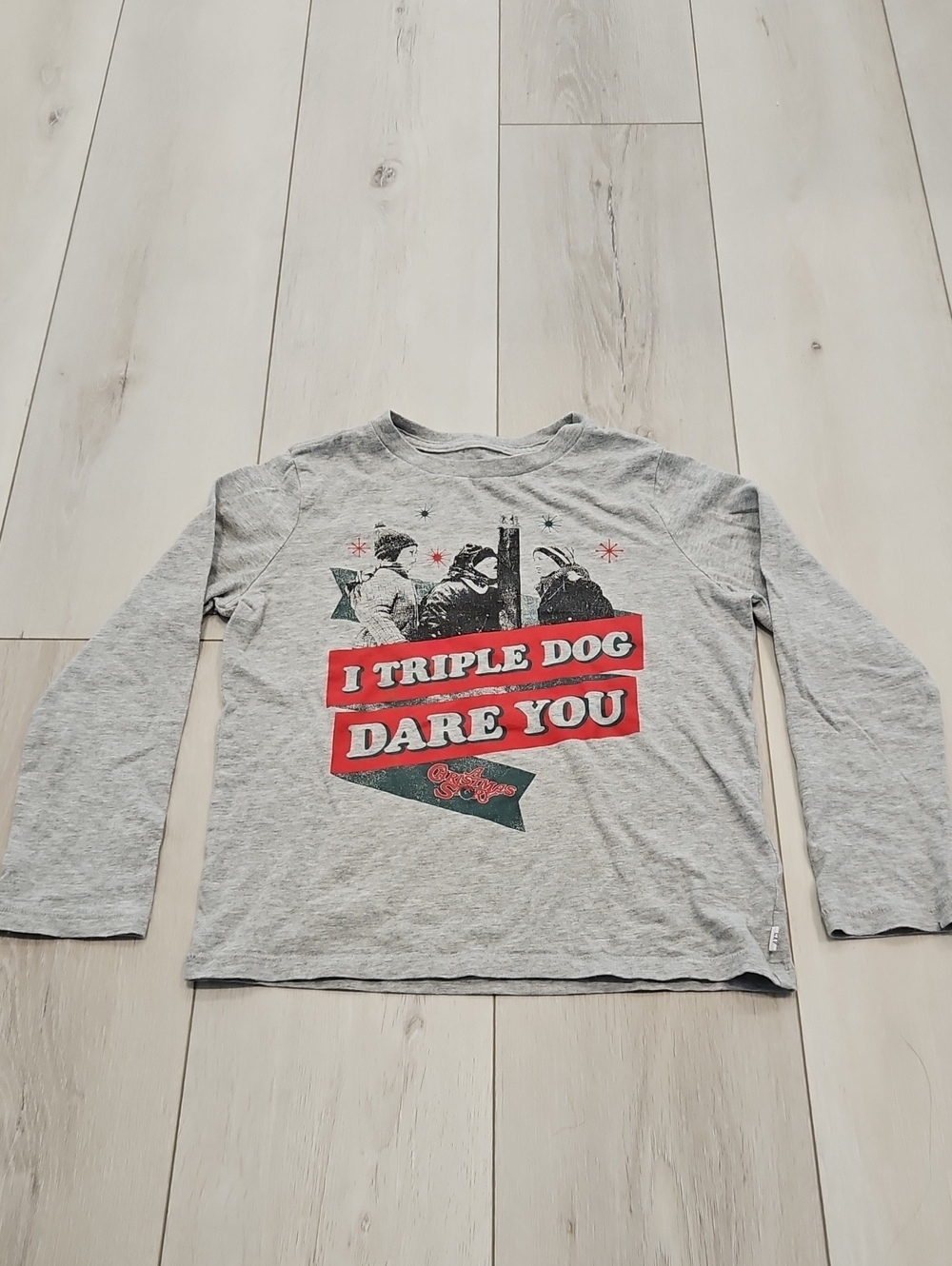Gap Boys Long Sleeve T-Shirt "Triple Dog Dare You" Graphic, s